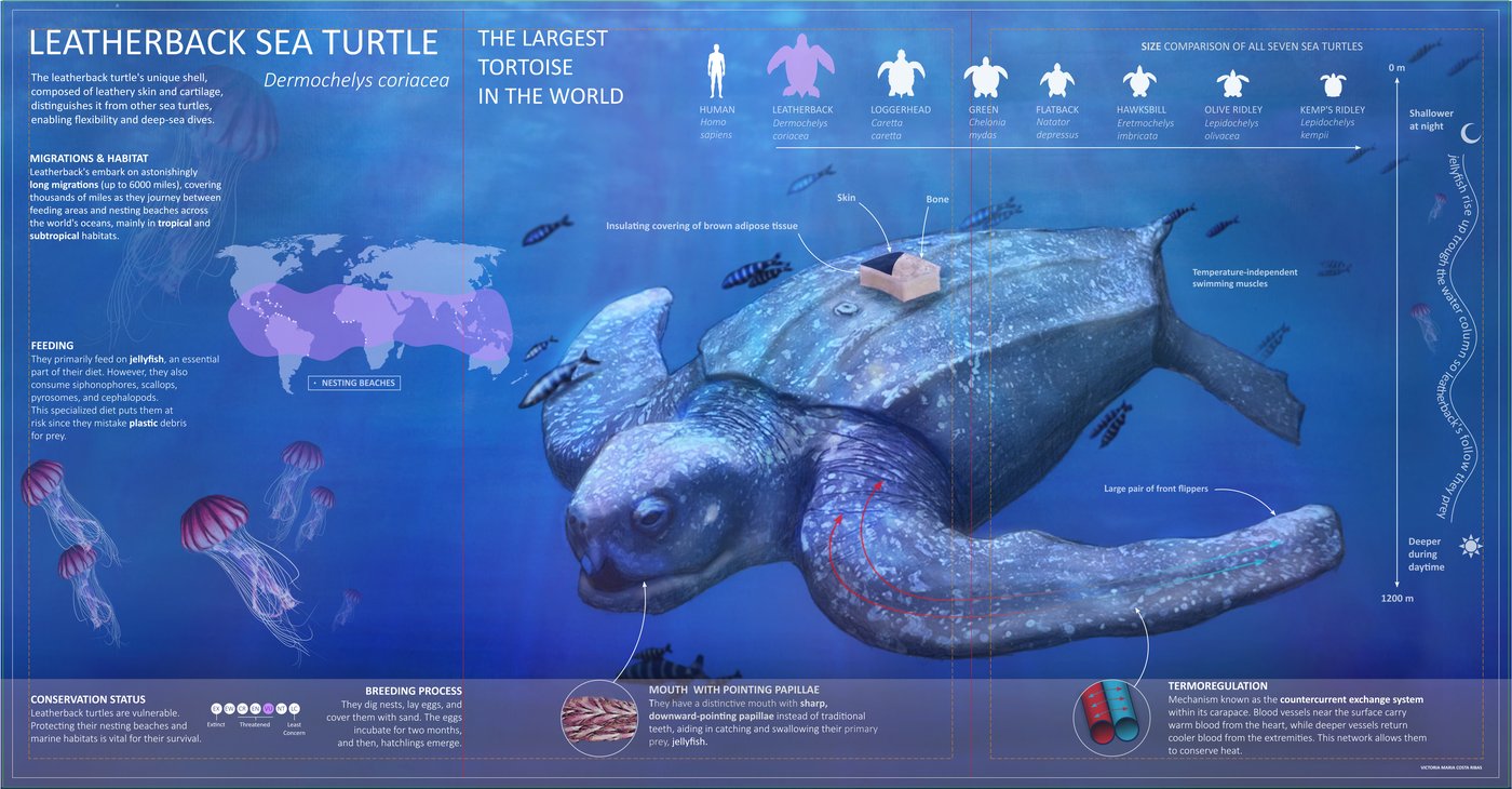 Infografía de tortuga laúd